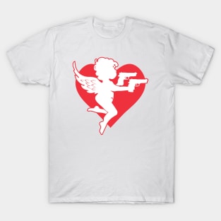 Valentine Cupid Pistols Lite Valentine's Day Gift T-Shirt